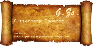 Guttenberg Zsombor névjegykártya